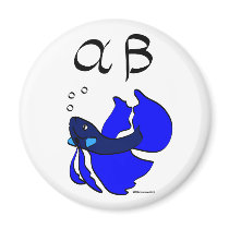 Alpha Betta (blue) Refrigerator Magnet