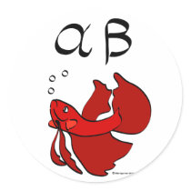 Alpha Betta (red) Stickers