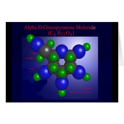 Alpha-D-Glucopyranose Molecule (card) by Derethman