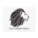 Alpha Delta Pi Black Lion Postcard