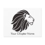 Alpha Delta Pi Black Lion Postcard