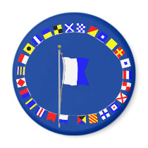 Alpha "Diver Down" Nautical Signal Flag Magnet