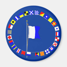 Alpha "Diver Down" Nautical Signal Flag Magnet