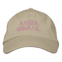 ALPHA FEMALE...Greek Embroidered Baseball Caps