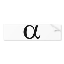alpha icon a bumper stickers