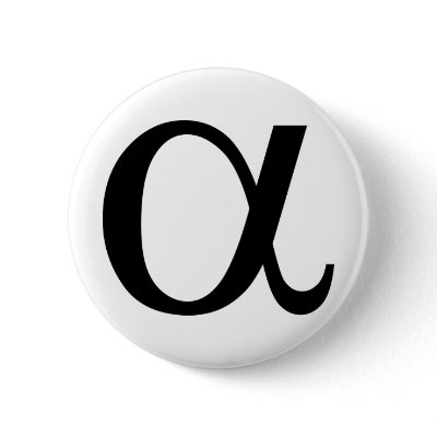 alpha icon a pinback buttons by TomaniacLines