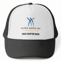 Alpha Kappa Psi Name and Logo Trucker Hat