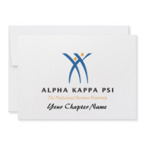 Alpha Kappa Psi Name and Logo Custom Invitation