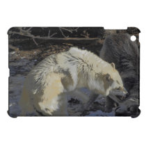 Alpha Male Battling Wolves Wild Animals Cover For The iPad Mini
