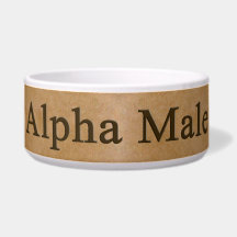 Alpha Male Brown Dog Food Bowl