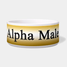 Alpha Male Faux Gold Dog Water Bowls