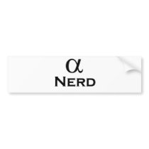 alpha nerd bumper sticker