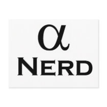 alpha nerd post card