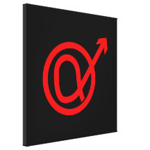 Alpha Person Sign Gallery Wrapped Canvas