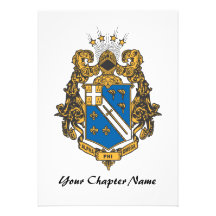 Alpha Phi Omega Color - Crest Custom Invitations