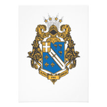 Alpha Phi Omega Color - Crest Custom Invites