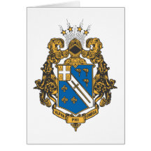 Alpha Phi Omega Color - Crest Greeting Cards