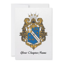 Alpha Phi Omega Color - Crest Custom Invitations