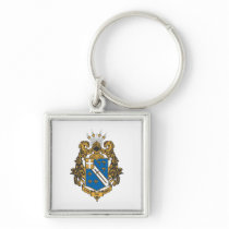 Alpha Phi Omega Color - Crest Key Chains