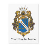 Alpha Phi Omega Color - Crest Post Card