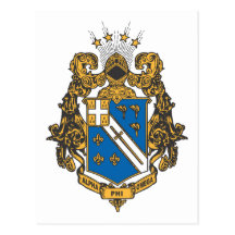 Alpha Phi Omega Color - Crest Postcards
