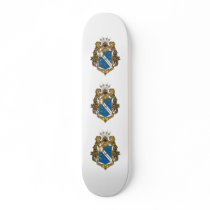 Alpha Phi Omega Color - Crest Skateboard Deck