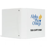 Alpha Phi Omega Color - Torch Vinyl Binder