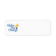 Alpha Phi Omega Color - Torch Return Address Labels