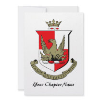 Alpha Sigma Alpha Crest Custom Invitations