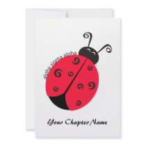 Alpha Sigma Alpha Ladybug Personalized Invites
