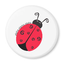 Alpha Sigma Alpha Ladybug Magnets