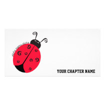 Alpha Sigma Alpha Ladybug Customized Photo Card