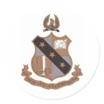 Alpha Sigma Phi Crest Round Sticker