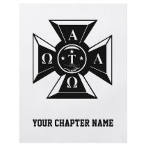 Alpha Tau Omega Badge Black & White Custom Flyer