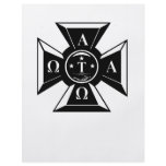Alpha Tau Omega Badge Black & White Flyers