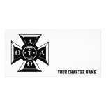 Alpha Tau Omega Badge Black & White Photo Greeting Card