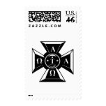 Alpha Tau Omega Badge Black & White Stamp