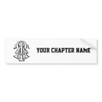 Alpha Tau Omega Interlocked Letters Bumper Sticker