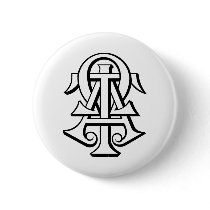 Alpha Tau Omega Interlocked Letters Button