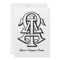 Alpha Tau Omega Interlocked Letters Custom Announcements