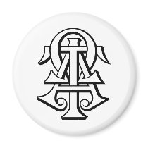 Alpha Tau Omega Interlocked Letters Refrigerator Magnets