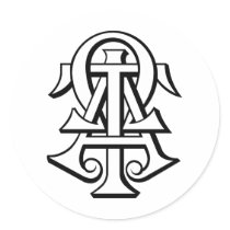 Alpha Tau Omega Interlocked Letters Sticker