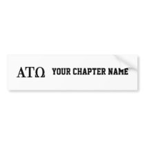 Alpha Tau Omega Letters Bumper Sticker