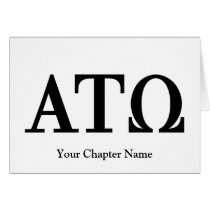 Alpha Tau Omega Letters Greeting Cards