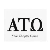 Alpha Tau Omega Letters Postcard