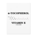 alpha-Tocopherol Vitamin E (Chemical Molecule) Postcard