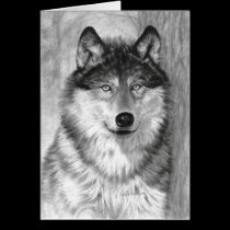 Alpha Wolf Blank Card