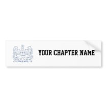 Alpha Xi Delta Crest Blue Bumper Sticker
