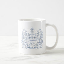 Alpha Xi Delta Crest Blue Mug