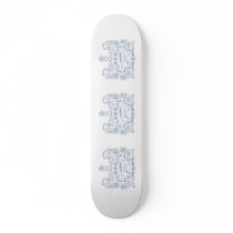 Alpha Xi Delta Crest Blue Custom Skateboard